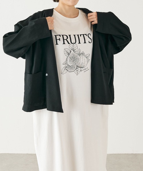 BEARDSLEY（ビアズリー）の「フルーツプリントワンピース（ワンピース・レディース・ホワイト・FREE）」の2枚目の写真