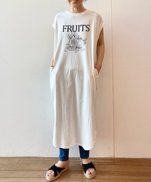 BEARDSLEY（ビアズリー）の「フルーツプリントワンピース（ワンピース・レディース・ホワイト・FREE）」の15枚目の写真