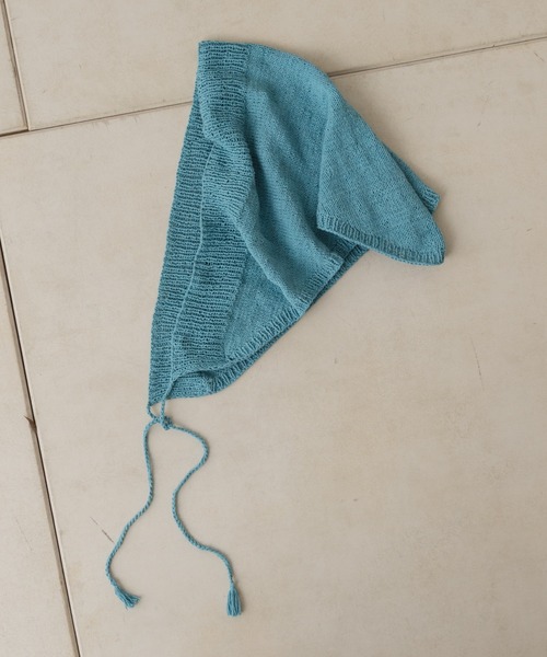 Kastane（カスタネ）の「【C-cie】MEDIAS KERCHIEF（ニットキャップ/ビーニー・レディース・グリーン/オレンジ/サックスブルー/イエロー・FREE）」の3枚目の写真
