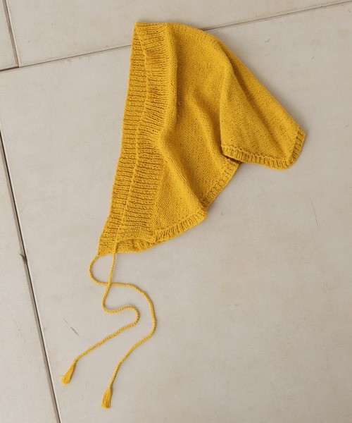 Kastane（カスタネ）の「【C-cie】MEDIAS KERCHIEF（ニットキャップ/ビーニー・レディース・グリーン/オレンジ/サックスブルー/イエロー・FREE）」の4枚目の写真