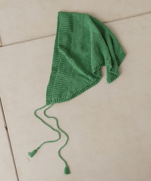 Kastane（カスタネ）の「【C-cie】MEDIAS KERCHIEF（ニットキャップ/ビーニー・レディース・グリーン/オレンジ/サックスブルー/イエロー・FREE）」の9枚目の写真