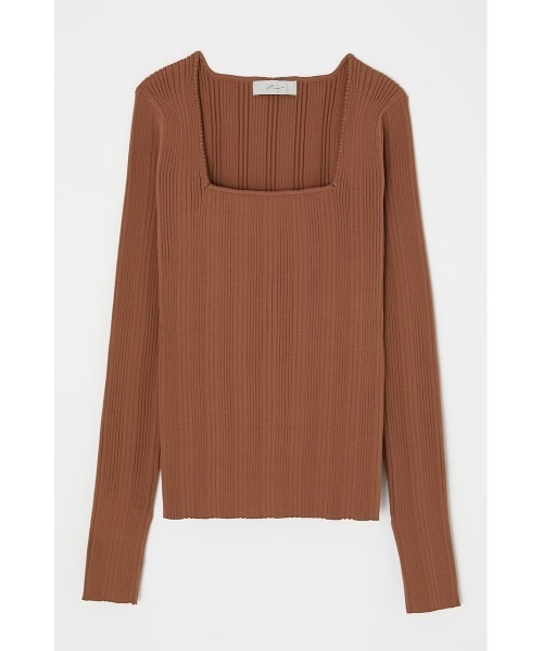 M_（エムアンダーバー）の「【M_】TIGHT RIB KNIT トップス（ニット/セーター・レディース・ブラック/ライトブルー/ブラウン・FREE）」の13枚目の写真