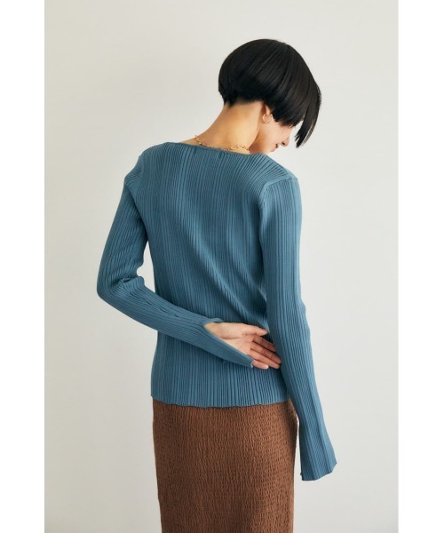 M_（エムアンダーバー）の「【M_】TIGHT RIB KNIT トップス（ニット/セーター・レディース・ブラック/ライトブルー/ブラウン・FREE）」の20枚目の写真
