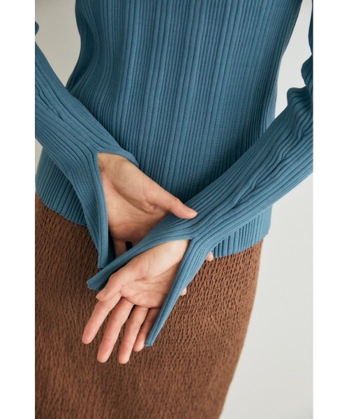 M_（エムアンダーバー）の「【M_】TIGHT RIB KNIT トップス（ニット/セーター・レディース・ブラック/ライトブルー/ブラウン・FREE）」の22枚目の写真