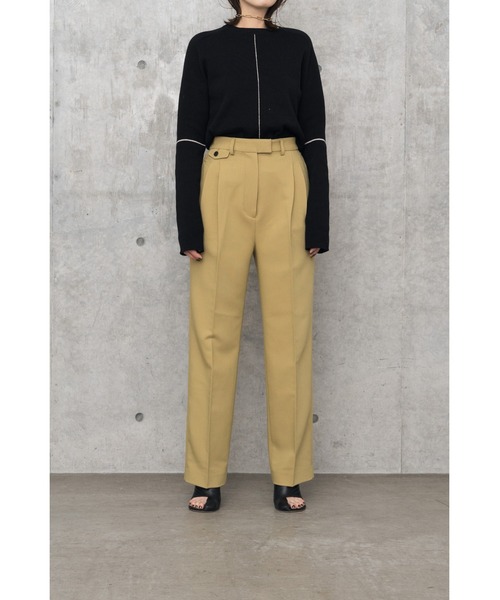 LA PEAU DE GEM（ラポドゥジェム）の「【LA PEAU DE GEM】コインポケットストレートスラックス（スラックス・レディース・ブラック/イエロー/カーキ・S/M）」の7枚目の写真