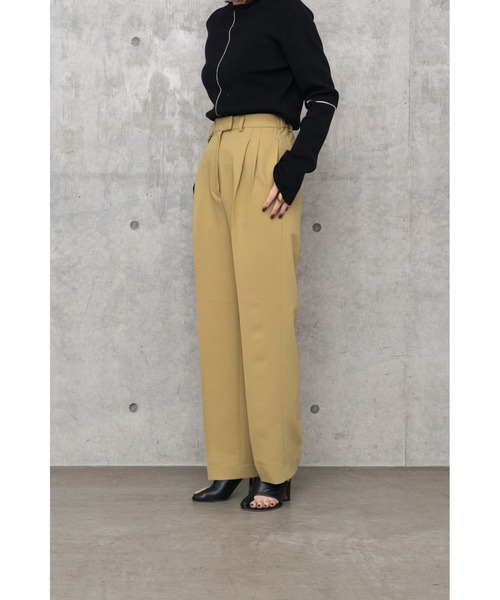 LA PEAU DE GEM（ラポドゥジェム）の「【LA PEAU DE GEM】コインポケットストレートスラックス（スラックス・レディース・ブラック/イエロー/カーキ・S/M）」の6枚目の写真