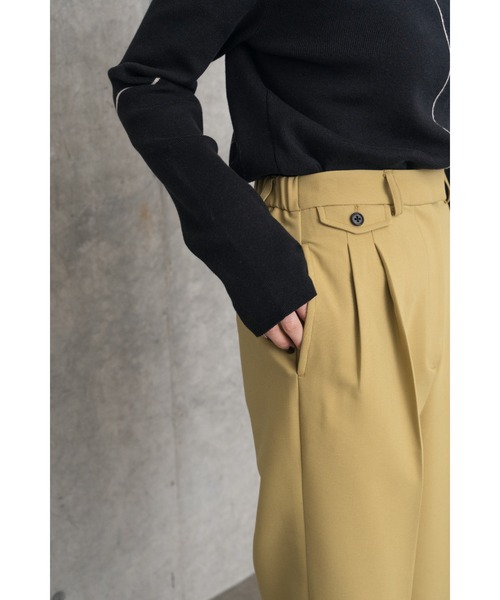 LA PEAU DE GEM（ラポドゥジェム）の「【LA PEAU DE GEM】コインポケットストレートスラックス（スラックス・レディース・ブラック/イエロー/カーキ・S/M）」の9枚目の写真