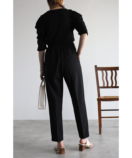 Bonjour Sagan(ボンジュールサガン)の「バックゴムセンタープレスパンツ(スラックス・レディース・ブラック/ベージュ/ブルー/グリーン・M/L)」の18枚目の写真