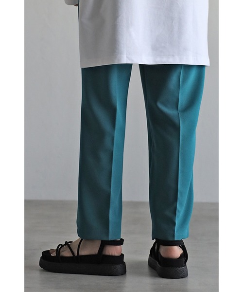 Bonjour Sagan(ボンジュールサガン)の「バックゴムセンタープレスパンツ(スラックス・レディース・ブラック/ベージュ/ブルー/グリーン・M/L)」の21枚目の写真