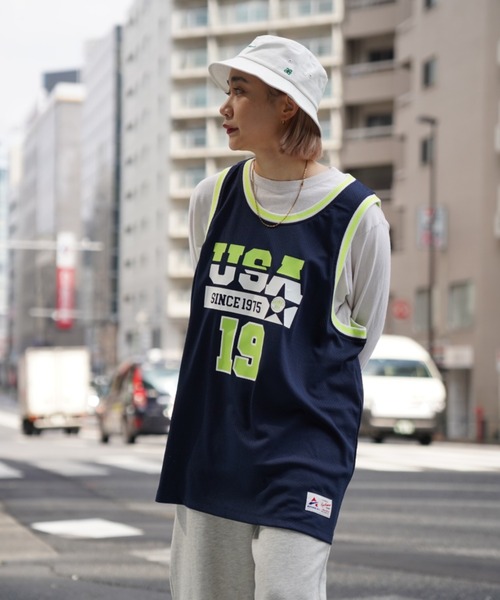AVIREX（アヴィレックス）の「【直営店限定】MESH BASCKETBALL TANKTOP/ メッシュバスケットボールタンクトップ（タンクトップ・レディース・ホワイト/ネイビー/ブラック・FREE）」の6枚目の写真