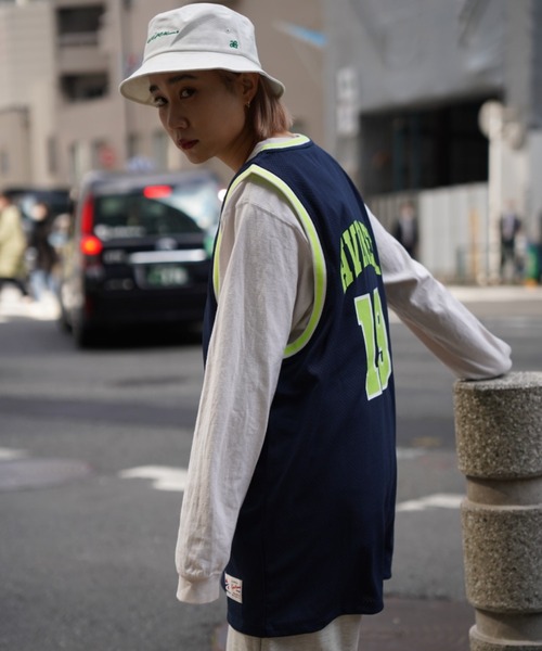 AVIREX（アヴィレックス）の「【直営店限定】MESH BASCKETBALL TANKTOP/ メッシュバスケットボールタンクトップ（タンクトップ・レディース・ホワイト/ネイビー/ブラック・FREE）」の10枚目の写真