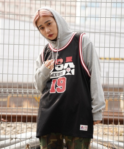 AVIREX（アヴィレックス）の「【直営店限定】MESH BASCKETBALL TANKTOP/ メッシュバスケットボールタンクトップ（タンクトップ・レディース・ホワイト/ネイビー/ブラック・FREE）」の12枚目の写真