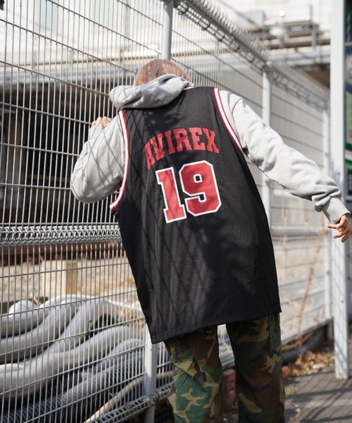 AVIREX（アヴィレックス）の「【直営店限定】MESH BASCKETBALL TANKTOP/ メッシュバスケットボールタンクトップ（タンクトップ・レディース・ホワイト/ネイビー/ブラック・FREE）」の14枚目の写真