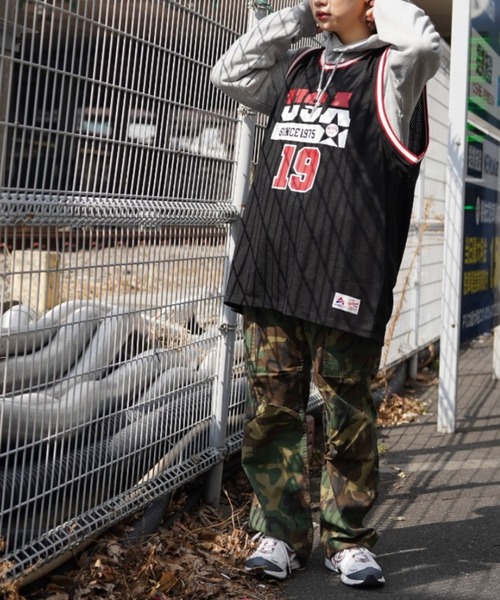 AVIREX（アヴィレックス）の「【直営店限定】MESH BASCKETBALL TANKTOP/ メッシュバスケットボールタンクトップ（タンクトップ・レディース・ホワイト/ネイビー/ブラック・FREE）」の16枚目の写真