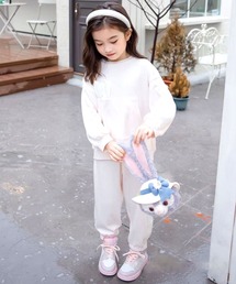 io sono mao moderato（イオソノマオ　モデレート）の「バックリボンプルオーバー＆パンツセット（デニムパンツ・キッズ）」