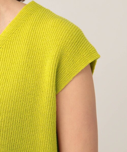 UNTITLED(アンタイトル)の「◆ラミー混 ノースリーブニット【洗える】(ベスト・レディース・黄緑系/ブラック/グレー系・02/48/04/00/44)」の9枚目の写真