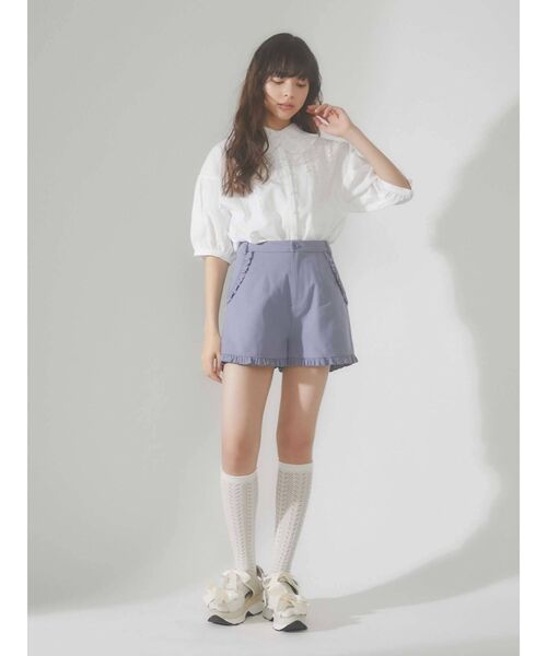 merry jenny（メリージェニー）の「flowerテープフリルカラーブラウス（シャツ/ブラウス・レディース・ブラック/ライトブルー/オフホワイト・FREE）」の11枚目の写真