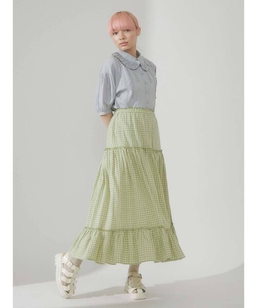 merry jenny（メリージェニー）の「flowerテープフリルカラーブラウス（シャツ/ブラウス・レディース・ブラック/ライトブルー/オフホワイト・FREE）」の20枚目の写真