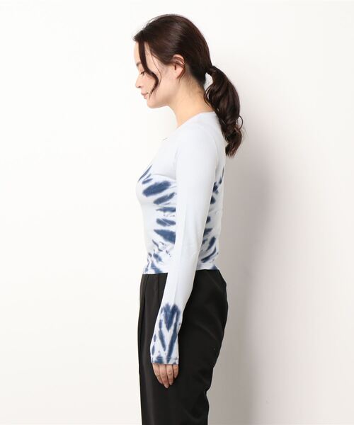 LAGUA GEM（ラグアジェム）の「VORTEX TIE DYE TOPS / タイダイトップス（Tシャツ/カットソー・レディース・ブラウン/ネイビー・FREE）」の16枚目の写真