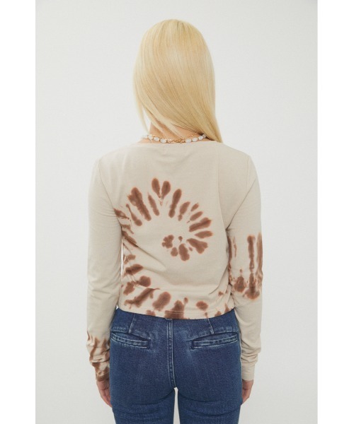 LAGUA GEM（ラグアジェム）の「VORTEX TIE DYE TOPS / タイダイトップス（Tシャツ/カットソー・レディース・ブラウン/ネイビー・FREE）」の5枚目の写真