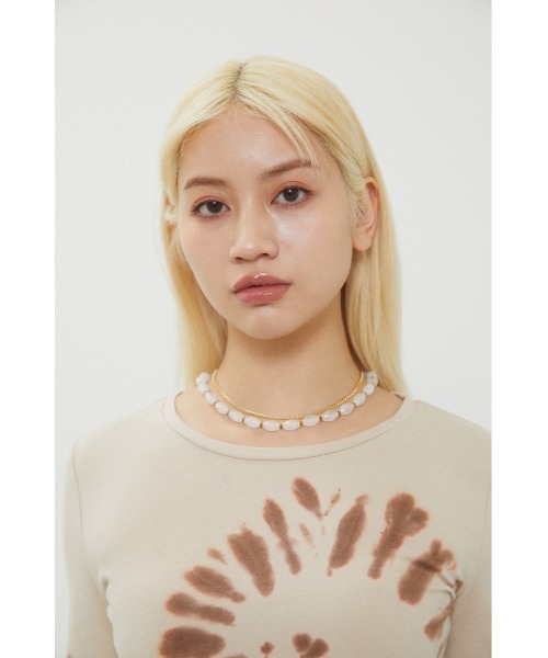 LAGUA GEM（ラグアジェム）の「VORTEX TIE DYE TOPS / タイダイトップス（Tシャツ/カットソー・レディース・ブラウン/ネイビー・FREE）」の13枚目の写真