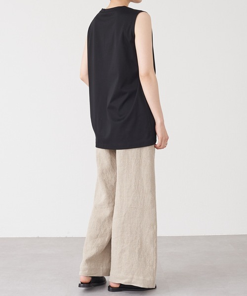 BEARDSLEY（ビアズリー）の「夏に涼しい！スピンスムースノースリーブ（Tシャツ/カットソー・レディース・ブラック/ホワイト・FREE）」の13枚目の写真