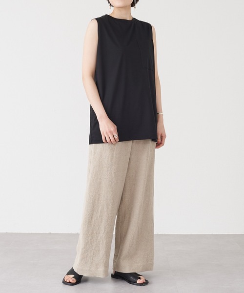 BEARDSLEY（ビアズリー）の「夏に涼しい！スピンスムースノースリーブ（Tシャツ/カットソー・レディース・ブラック/ホワイト・FREE）」の10枚目の写真