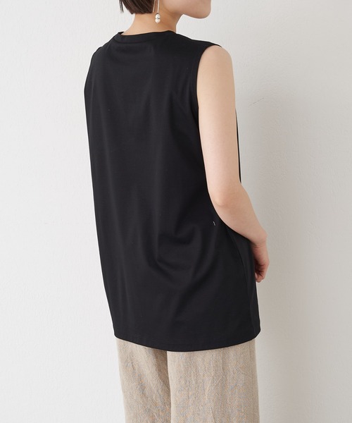 BEARDSLEY（ビアズリー）の「夏に涼しい！スピンスムースノースリーブ（Tシャツ/カットソー・レディース・ブラック/ホワイト・FREE）」の14枚目の写真