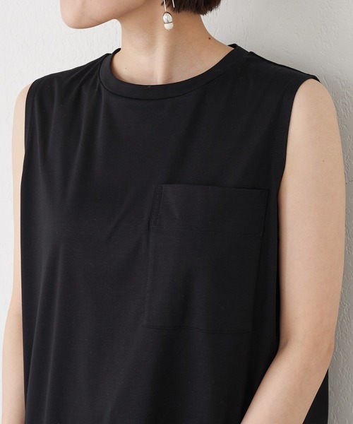 BEARDSLEY（ビアズリー）の「夏に涼しい！スピンスムースノースリーブ（Tシャツ/カットソー・レディース・ブラック/ホワイト・FREE）」の15枚目の写真