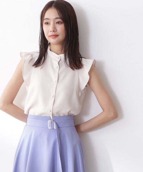 N.（N. Natural Beauty Basic）（エヌエヌナチュラルビューティーベーシック）の「◆ガルーダドビータックフリルブラウス（シャツ/ブラウス・レディース・ブラック/クリーム/カーキ/イエロー・MEDIUM）」の2枚目の写真