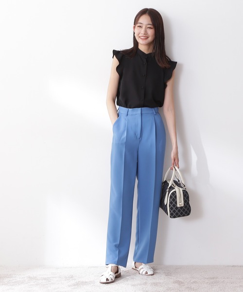 N.（N. Natural Beauty Basic）（エヌエヌナチュラルビューティーベーシック）の「◆ガルーダドビータックフリルブラウス（シャツ/ブラウス・レディース・ブラック/クリーム/カーキ/イエロー・MEDIUM）」の5枚目の写真