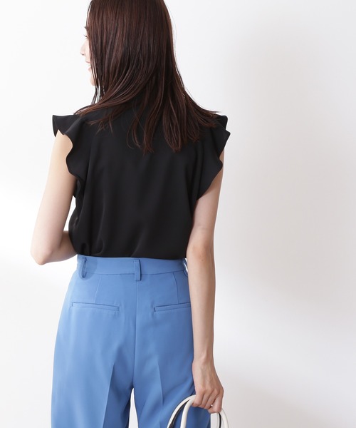 N.（N. Natural Beauty Basic）（エヌエヌナチュラルビューティーベーシック）の「◆ガルーダドビータックフリルブラウス（シャツ/ブラウス・レディース・ブラック/クリーム/カーキ/イエロー・MEDIUM）」の7枚目の写真