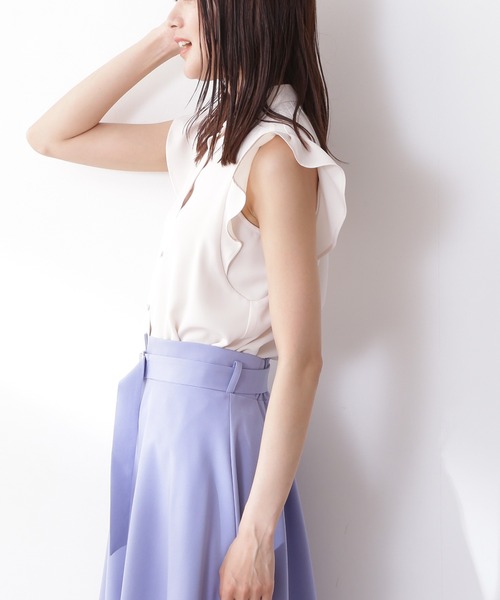 N.（N. Natural Beauty Basic）（エヌエヌナチュラルビューティーベーシック）の「◆ガルーダドビータックフリルブラウス（シャツ/ブラウス・レディース・ブラック/クリーム/カーキ/イエロー・MEDIUM）」の16枚目の写真