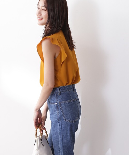 N.（N. Natural Beauty Basic）（エヌエヌナチュラルビューティーベーシック）の「◆ガルーダドビータックフリルブラウス（シャツ/ブラウス・レディース・ブラック/クリーム/カーキ/イエロー・MEDIUM）」の14枚目の写真