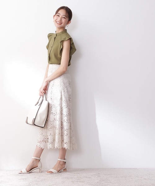 N.（N. Natural Beauty Basic）（エヌエヌナチュラルビューティーベーシック）の「◆ガルーダドビータックフリルブラウス（シャツ/ブラウス・レディース・ブラック/クリーム/カーキ/イエロー・MEDIUM）」の11枚目の写真