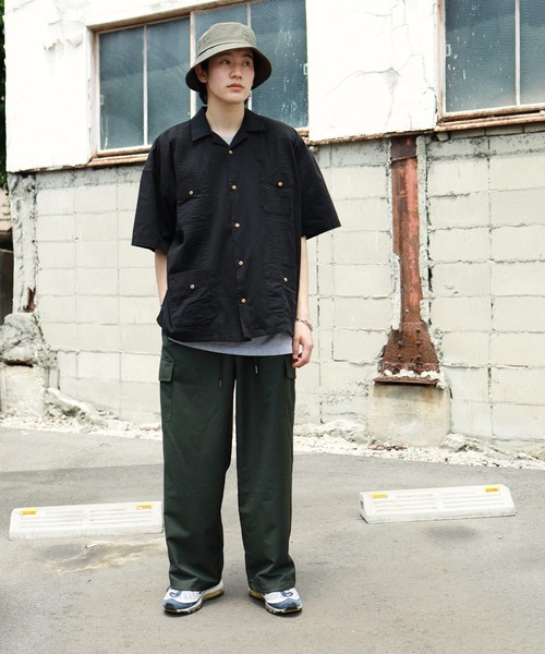 air tokyo sellection（エアートウキョウセレクション）の「綿麻 ストレッチ キューバシャツ（シャツ/ブラウス・メンズ・ホワイト/ブラック/カーキ/モカ・MEDIUM/LARGE）」の16枚目の写真