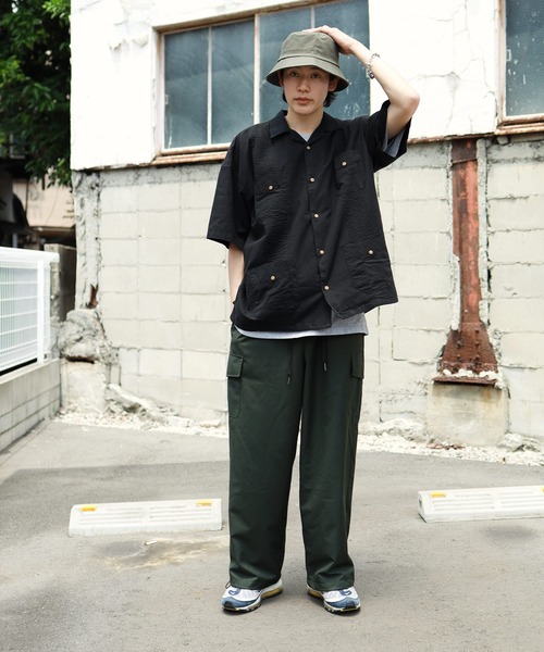 air tokyo sellection（エアートウキョウセレクション）の「綿麻 ストレッチ キューバシャツ（シャツ/ブラウス・メンズ・ホワイト/ブラック/カーキ/モカ・MEDIUM/LARGE）」の17枚目の写真
