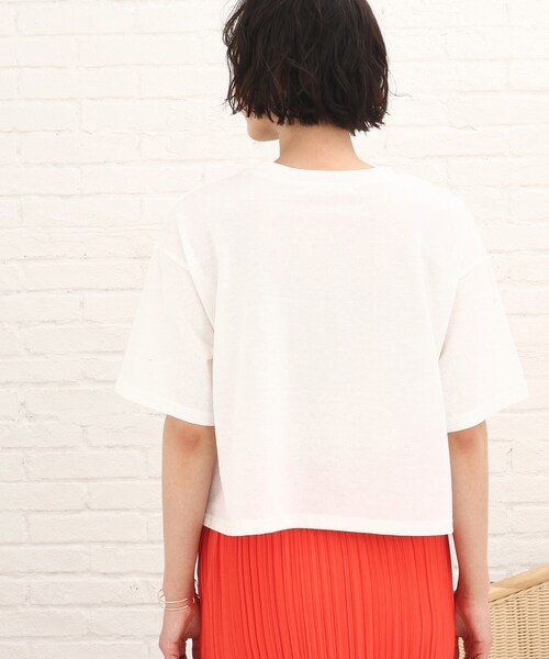 Cutie Blonde(キューティーブロンド)の「◆クロシェモチーフTシャツ(Tシャツ/カットソー・レディース・オレンジ/ブラック/オリーブ/オフホワイト・00)」の7枚目の写真