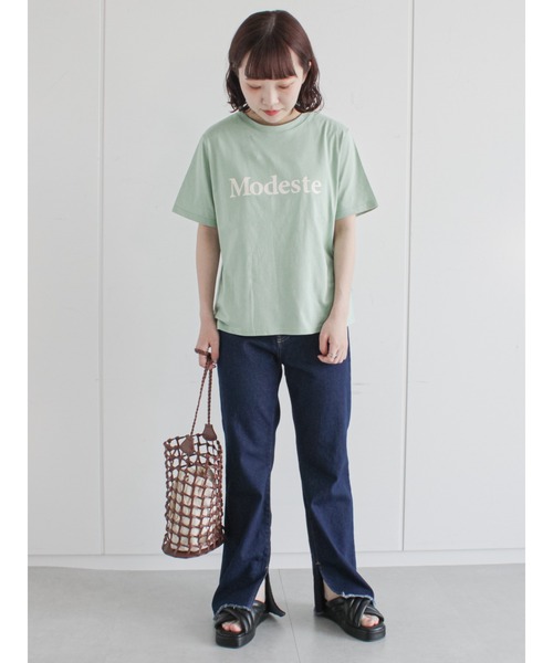 ehka sopo（エヘカソポ）の「ノースリブラウスTシャツセット（ニット/セーター・レディース・ブラック/ベージュ/ピンク・ﾌﾘ-）」の22枚目の写真