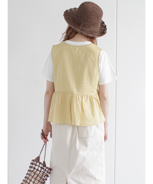 ehka sopo（エヘカソポ）の「ノースリブラウスTシャツセット（ニット/セーター・レディース・ブラック/ベージュ/ピンク・ﾌﾘ-）」の15枚目の写真