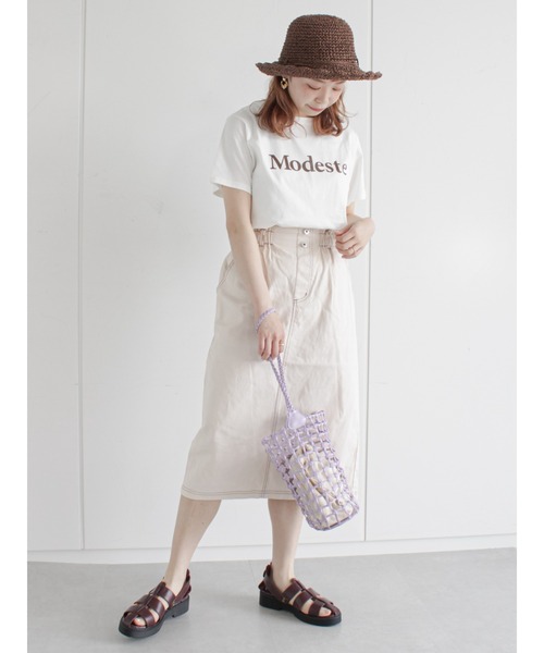 ehka sopo（エヘカソポ）の「ノースリブラウスTシャツセット（ニット/セーター・レディース・ブラック/ベージュ/ピンク・ﾌﾘ-）」の12枚目の写真