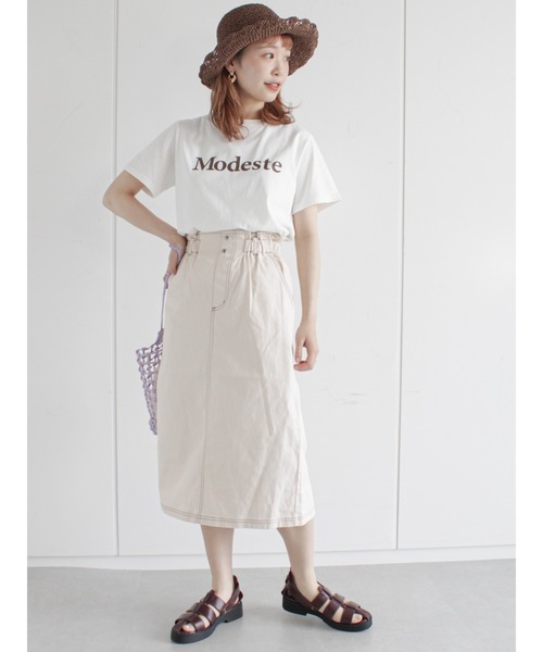 ehka sopo（エヘカソポ）の「ノースリブラウスTシャツセット（ニット/セーター・レディース・ブラック/ベージュ/ピンク・ﾌﾘ-）」の11枚目の写真