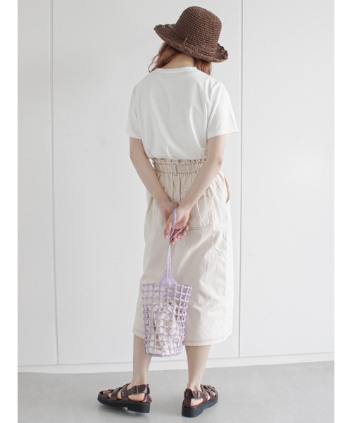 ehka sopo（エヘカソポ）の「ノースリブラウスTシャツセット（ニット/セーター・レディース・ブラック/ベージュ/ピンク・ﾌﾘ-）」の10枚目の写真