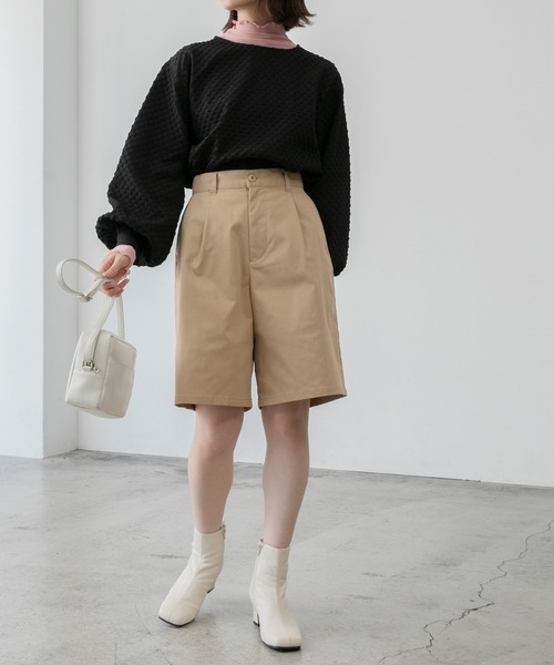 BONLECILL（ボンルシール）の「フェイクレザー スクエアトゥショートブーツ（ブーツ・レディース・アイボリー/ブラック/ブラウン・S/M/L）」の20枚目の写真