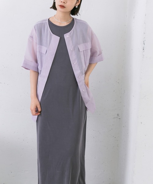 KBF（ケイビーエフ）の「ノースリーブカットワンピース（ワンピース・レディース・チャコールグレー/ブラウン/ブルー/マスタード・ONE）」の21枚目の写真