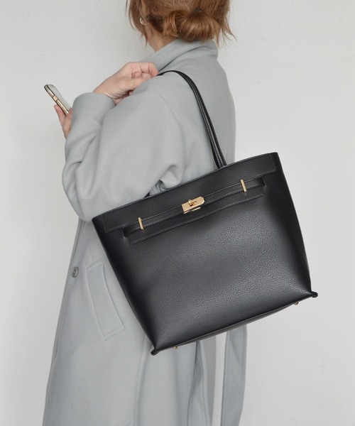 styiro（スタイロ）の「軽量ビジネスバッグ / ベルト金具 A4トートバッグ / 再入荷（ビジネスバッグ・レディース・ブラック/ブルー/ブラウン系その他/アイボリー/オリーブ/ネイビー/キャメル/ライトグレー/グレー系その他/ブラック系その他/パープル系その他/ベージュ系・FREE）」の13枚目の写真