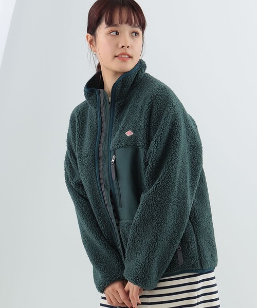 Ray BEAMS（レイビームス）の「DANTON / ボア ジャケット（ブルゾン・レディース・ベージュ/グリーン・SMALL/MEDIUM）」の19枚目の写真