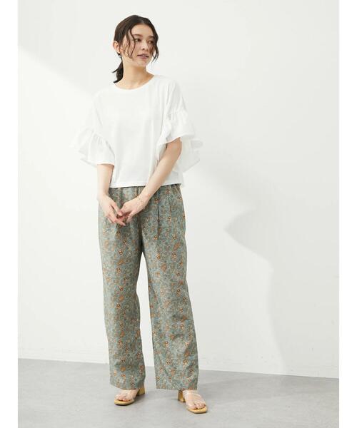 ELENCARE DUE（エレンカーレデュエ）の「・ELENCARE DUE フレアスリーブショートTシャツ（Tシャツ/カットソー・レディース・チャコールグレー/ブラック/レッド/オフホワイト・FREE）」の5枚目の写真