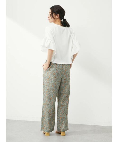 ELENCARE DUE（エレンカーレデュエ）の「・ELENCARE DUE フレアスリーブショートTシャツ（Tシャツ/カットソー・レディース・チャコールグレー/ブラック/レッド/オフホワイト・FREE）」の6枚目の写真