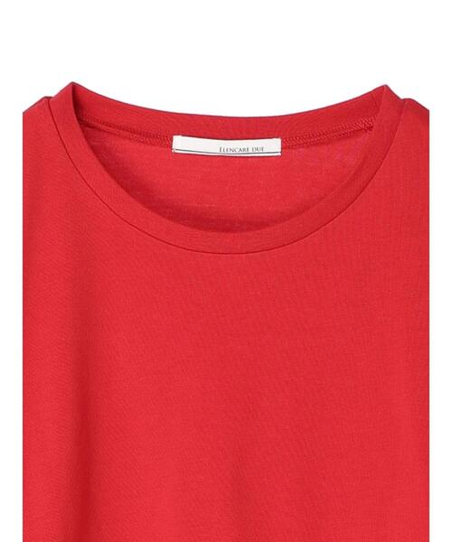 ELENCARE DUE（エレンカーレデュエ）の「・ELENCARE DUE フレアスリーブショートTシャツ（Tシャツ/カットソー・レディース・チャコールグレー/ブラック/レッド/オフホワイト・FREE）」の22枚目の写真